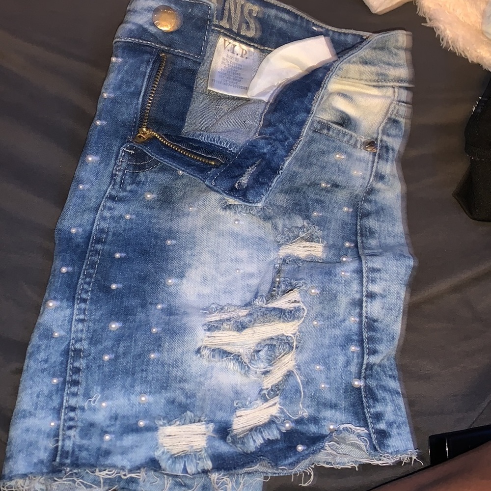 Ripped Pearl Skirt